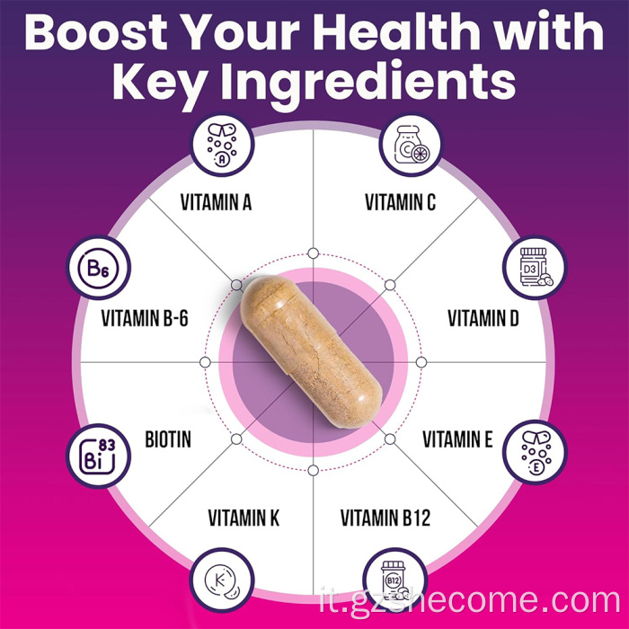 Gli estratti vegetali multivitaminici organici supportano l'immunità energetica